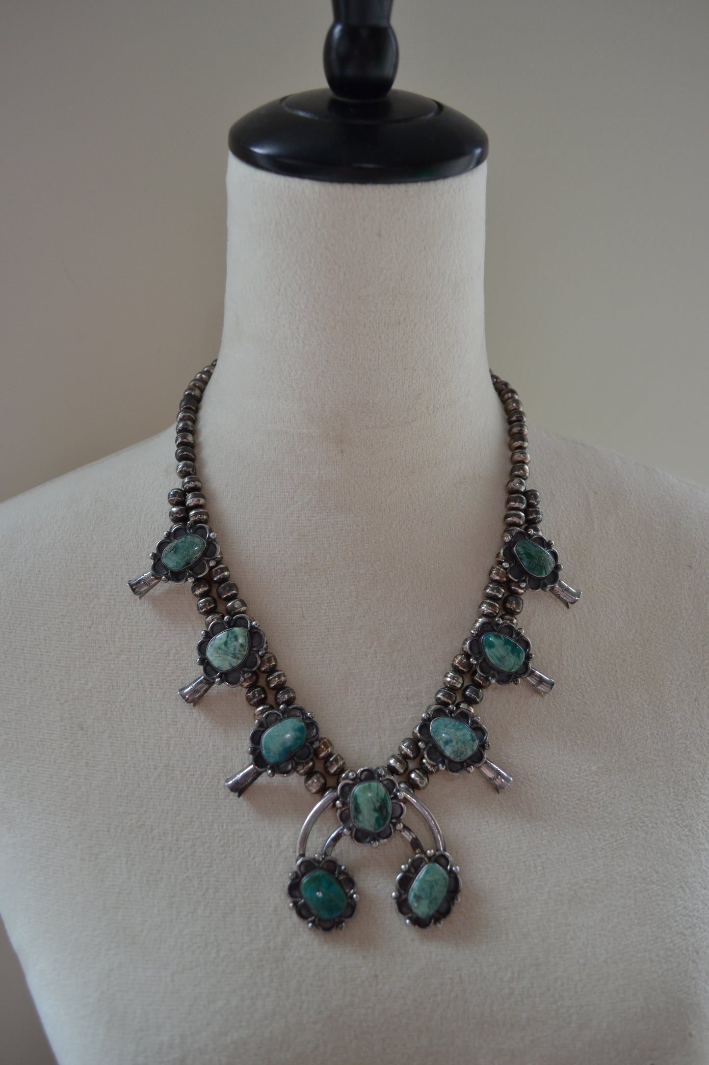 The Alston | Vintage Turquoise Squash Blossom Necklace
