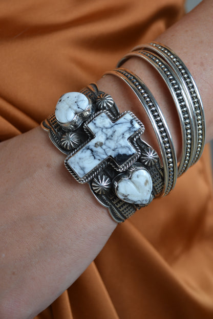 The San Angelo White Buffalo Cross Cuff