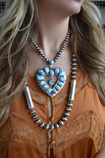 The Yoakum | Golden Hills Heart Pendant by Bob Becenti