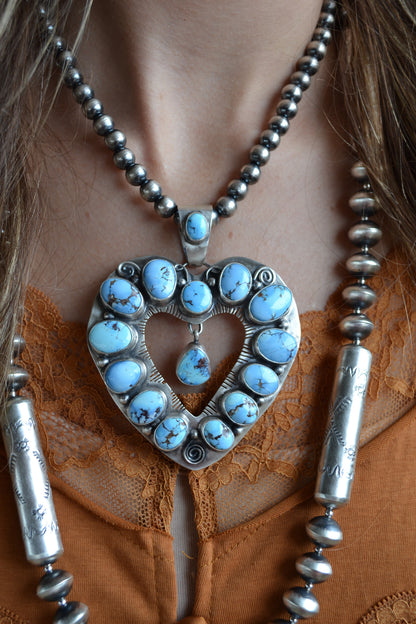 The Yoakum | Golden Hills Heart Pendant by Bob Becenti
