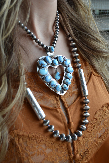 The Yoakum | Golden Hills Heart Pendant by Bob Becenti