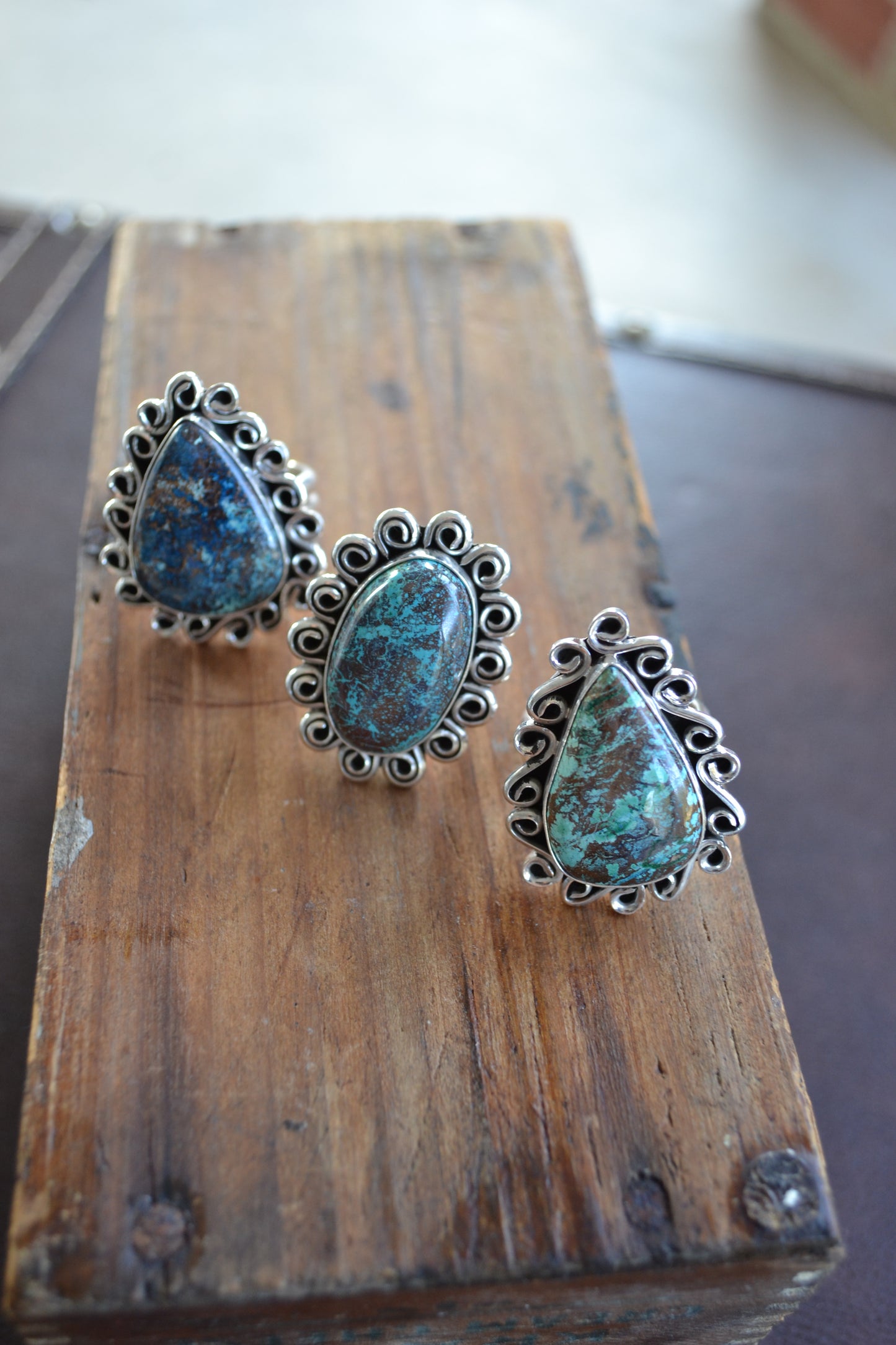 Black Friday Doorbuster - Chimney Butte’s daughter turquoise rings SIZE 10