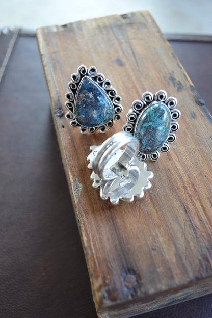 Black Friday Doorbuster - Chimney Butte’s daughter turquoise rings SIZE 10