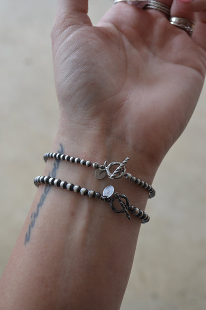 The Lacey 3mm Sterling Pearl Bracelet