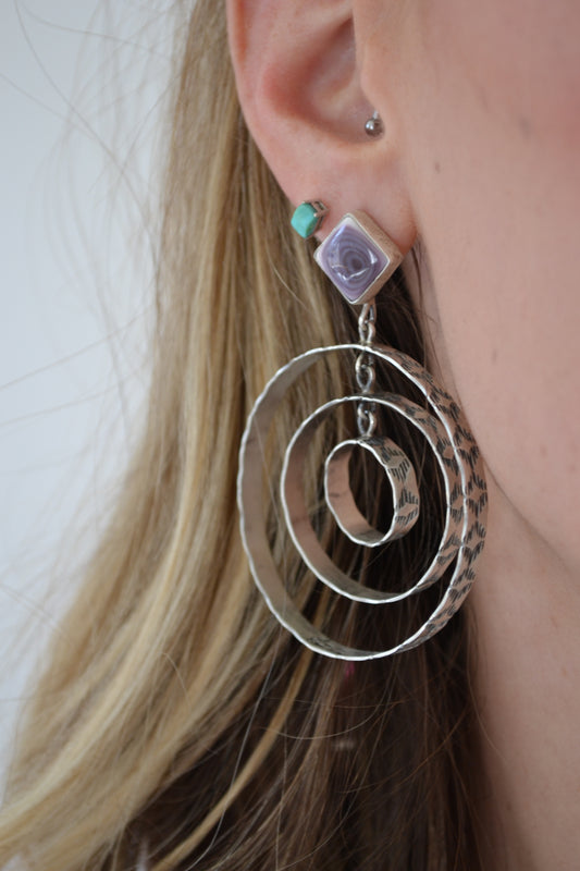 The Jemma Hoops in Purple Spiny