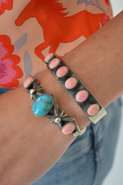 The Marwood 5 Stone Pink Conch Cuff