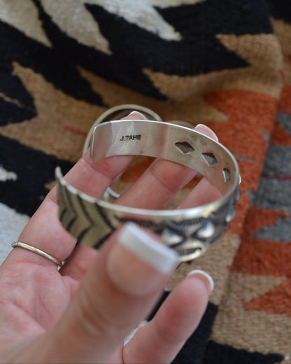 The Perrin | Stamped Silver Cuffs by Joe Tahe