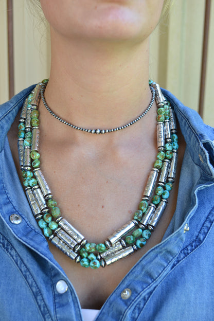 Sonoran and barrel bead necklace