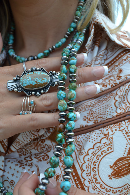 sonoran gold and sterling pearls necklace