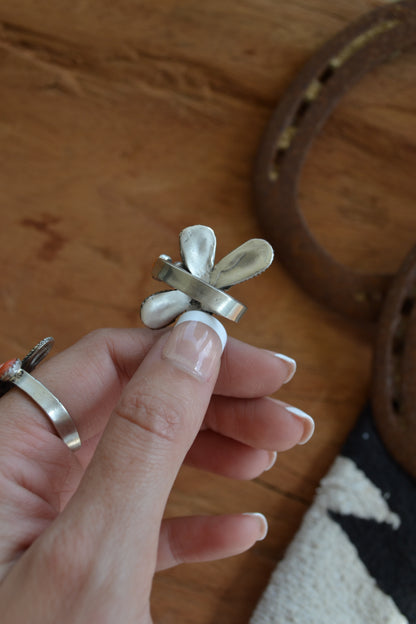 The Libelula Red Spiny Adjustable Ring