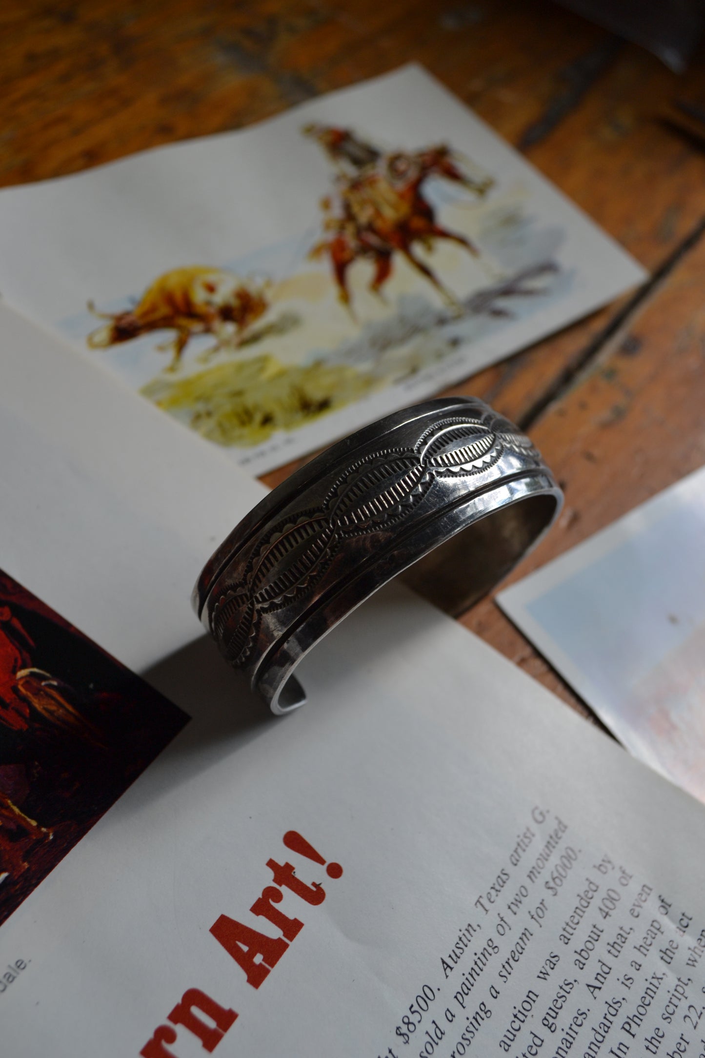 The Paycee Stamped Silver Cuff