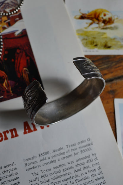 The Paycee Stamped Silver Cuff