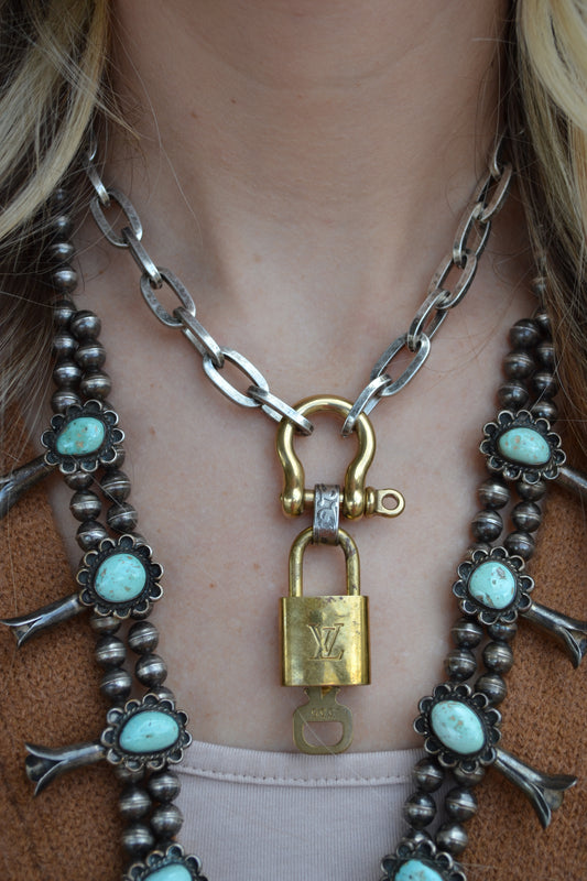 The Wyatt LV Lock Necklace