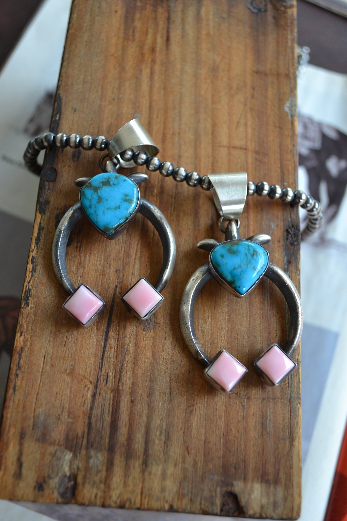 Chimney Butte pink conch and turquoise naja