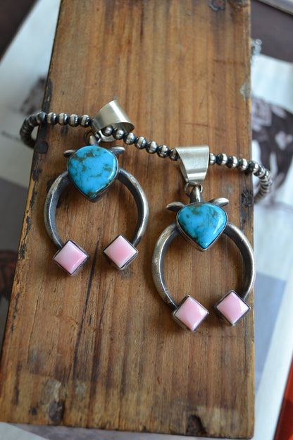 Chimney Butte pink conch and turquoise naja
