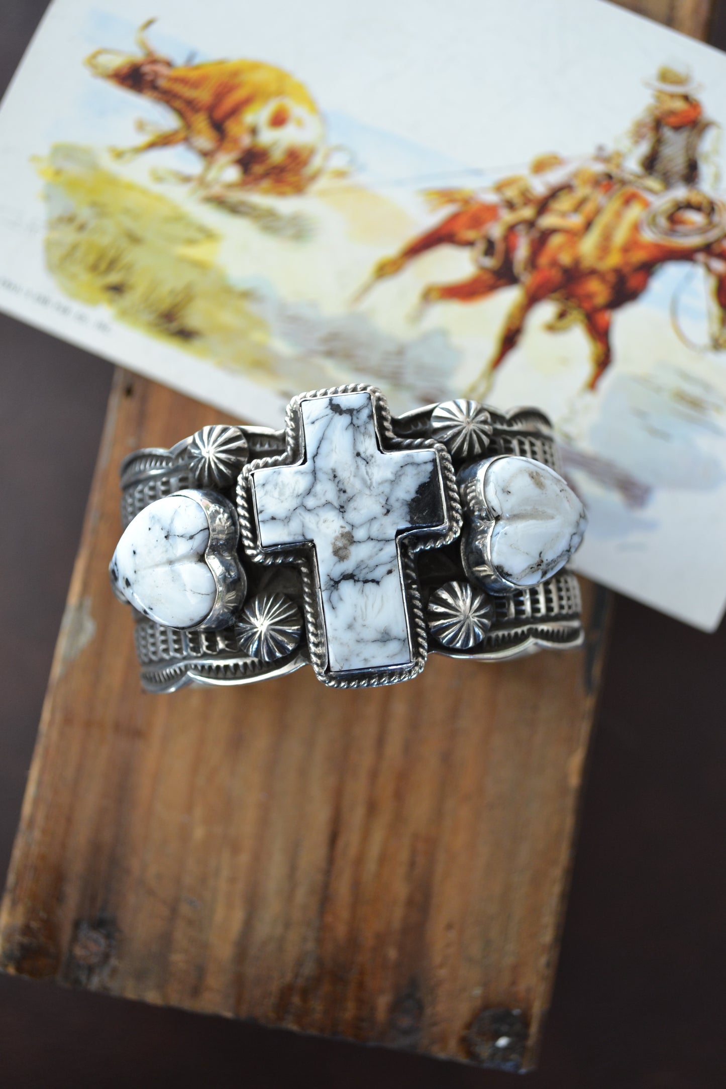 The San Angelo White Buffalo Cross Cuff