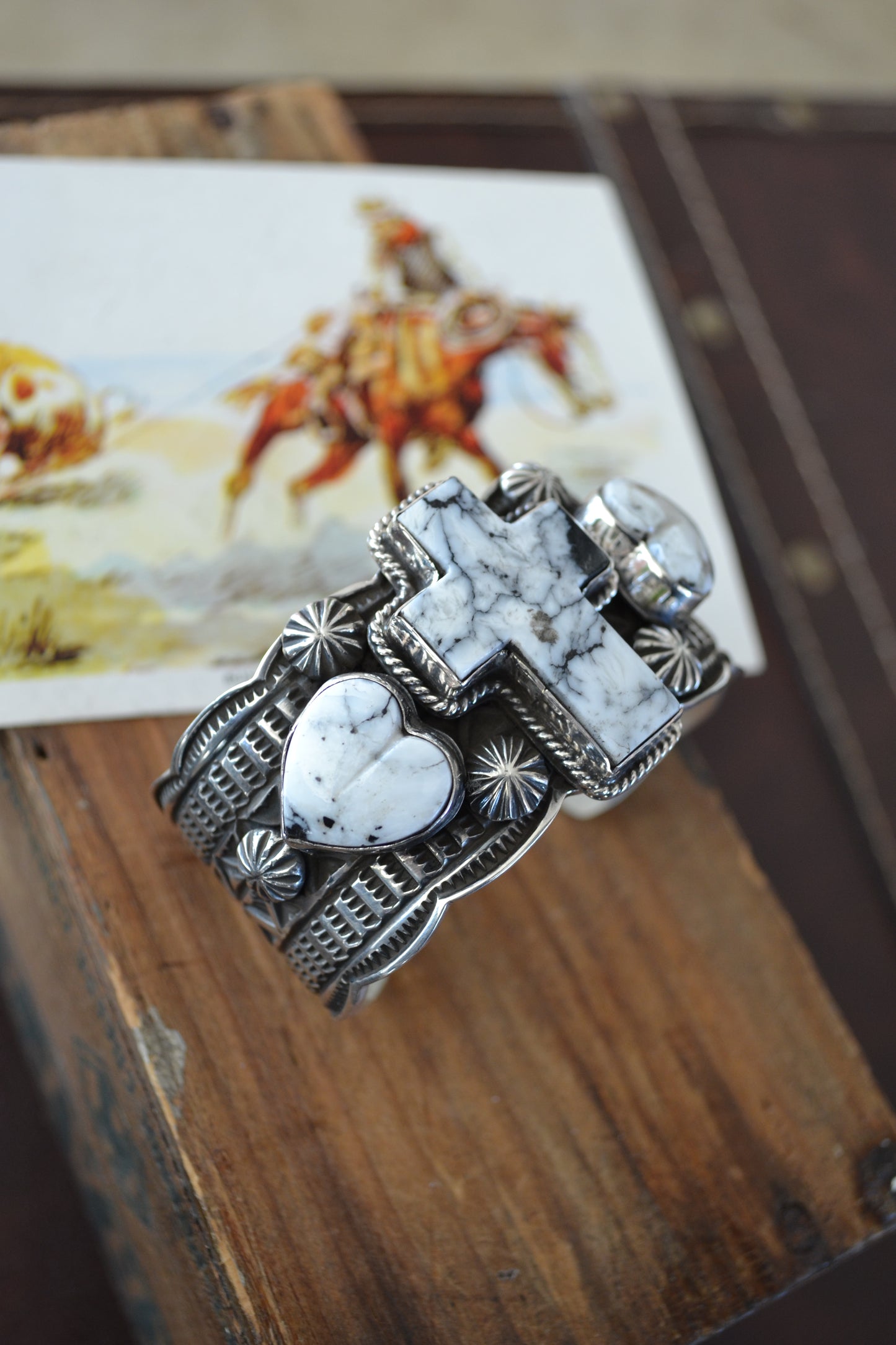 The San Angelo White Buffalo Cross Cuff