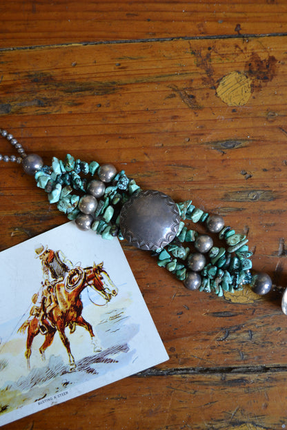 The Flora 4 Strand Turquoise Bracelet