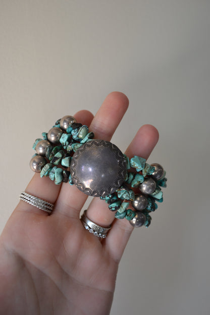 The Flora 4 Strand Turquoise Bracelet