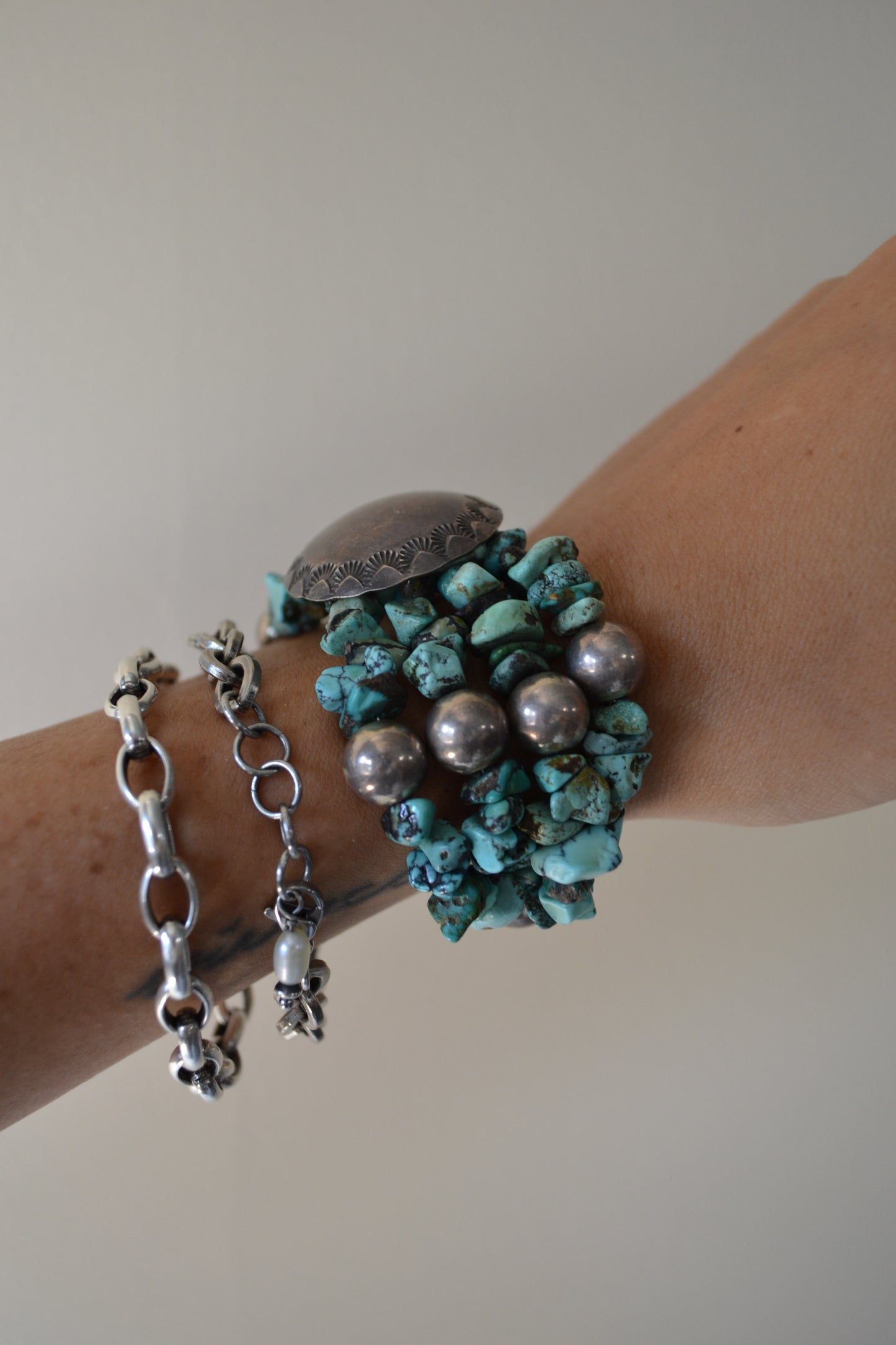 The Flora 4 Strand Turquoise Bracelet