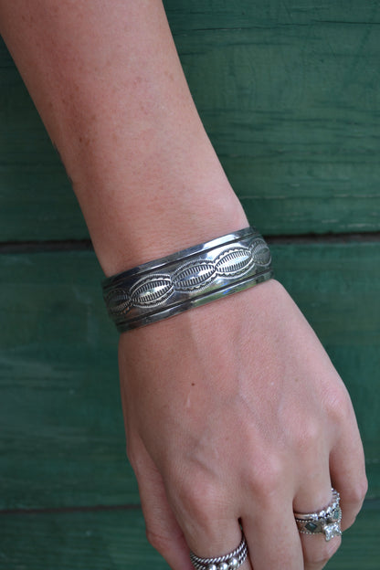 The Paycee Stamped Silver Cuff
