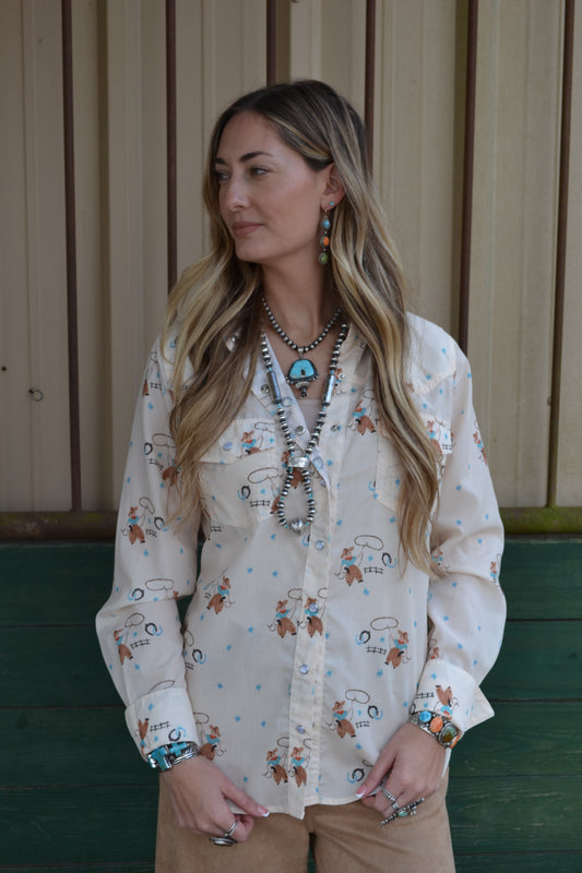 The Cassidy Long Sleeve Pearl Snap