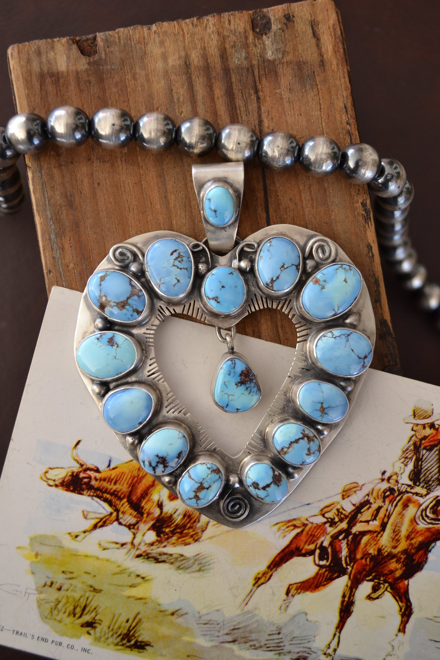 The Yoakum | Golden Hills Heart Pendant by Bob Becenti