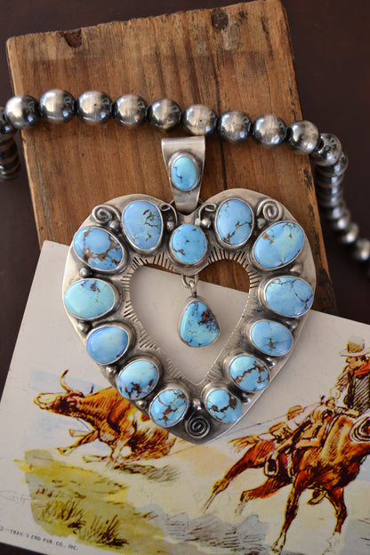 The Yoakum | Golden Hills Heart Pendant by Bob Becenti
