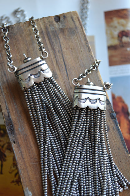 The Topeka | Sonoran Turquoise Tassel Necklace by Sally Johnson