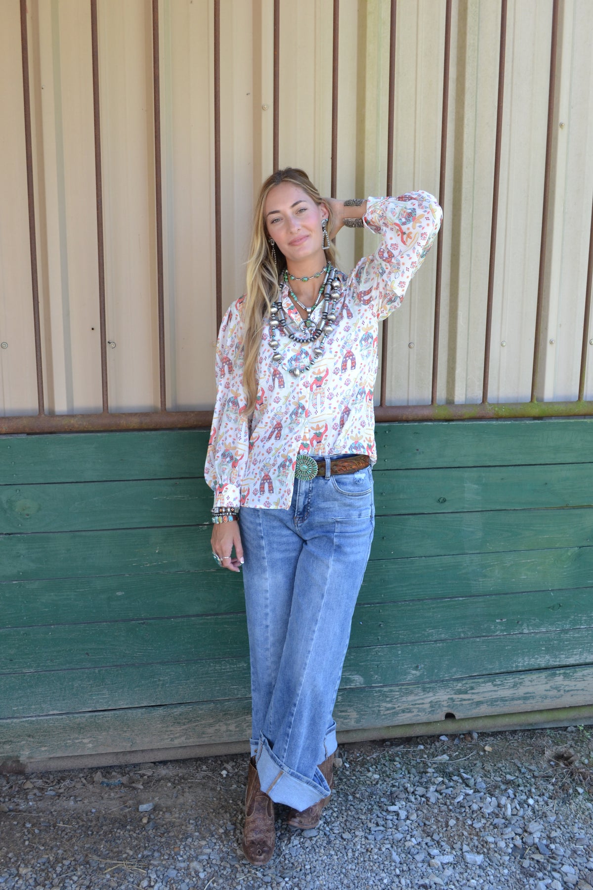 The Kendleton | Roping Cowboy Long Sleeve Top
