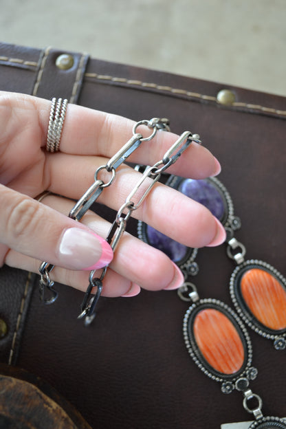 The Selene | Multi Stone Naja Squash Necklace by Hemerson Brown