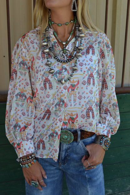 The Kendleton | Roping Cowboy Long Sleeve Top