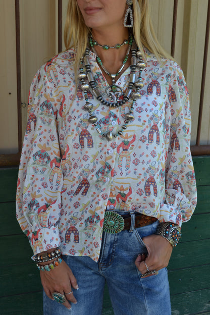 The Kendleton | Roping Cowboy Long Sleeve Top