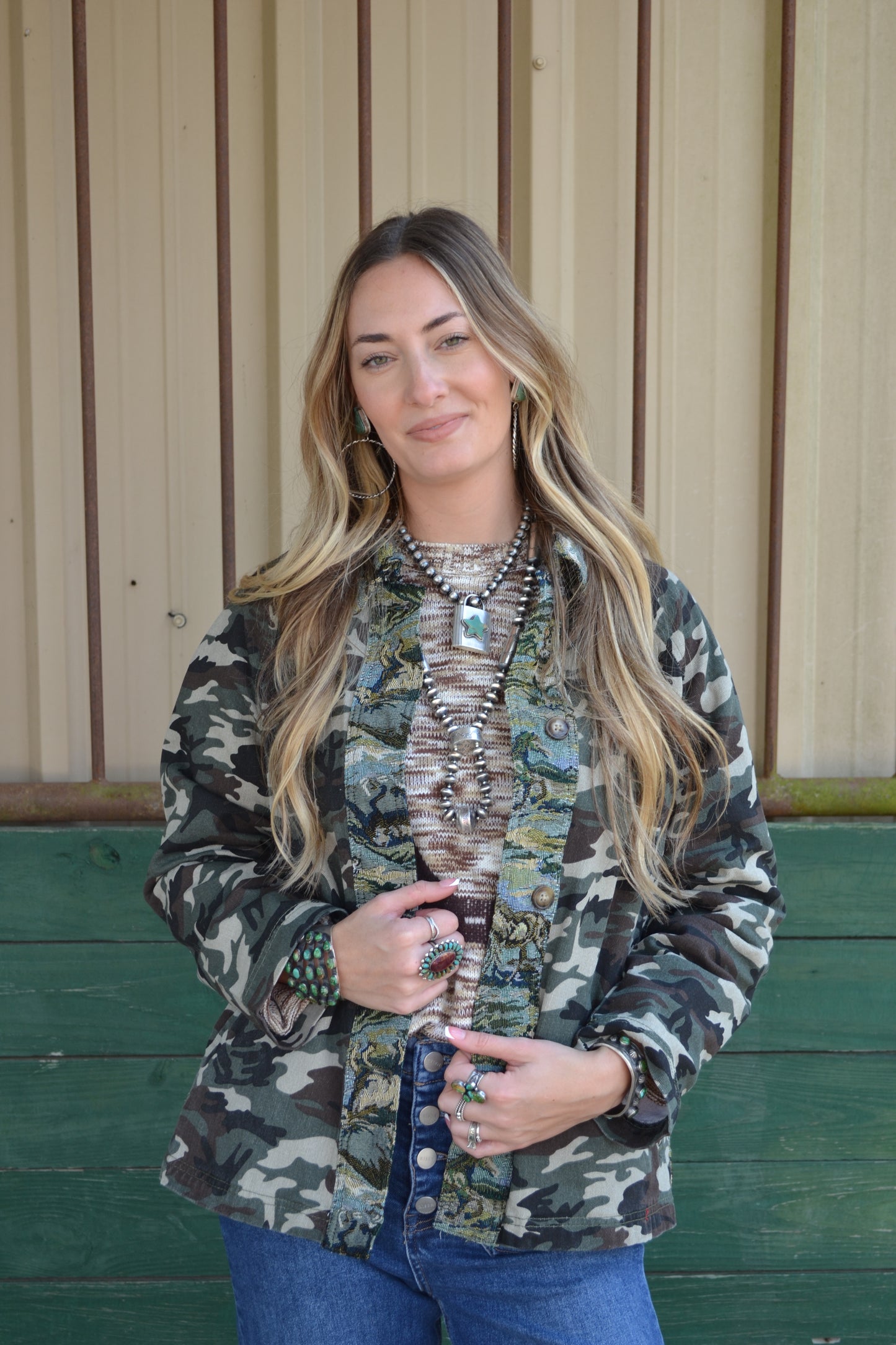 The Jemma Camouflage Tapestry Jacket