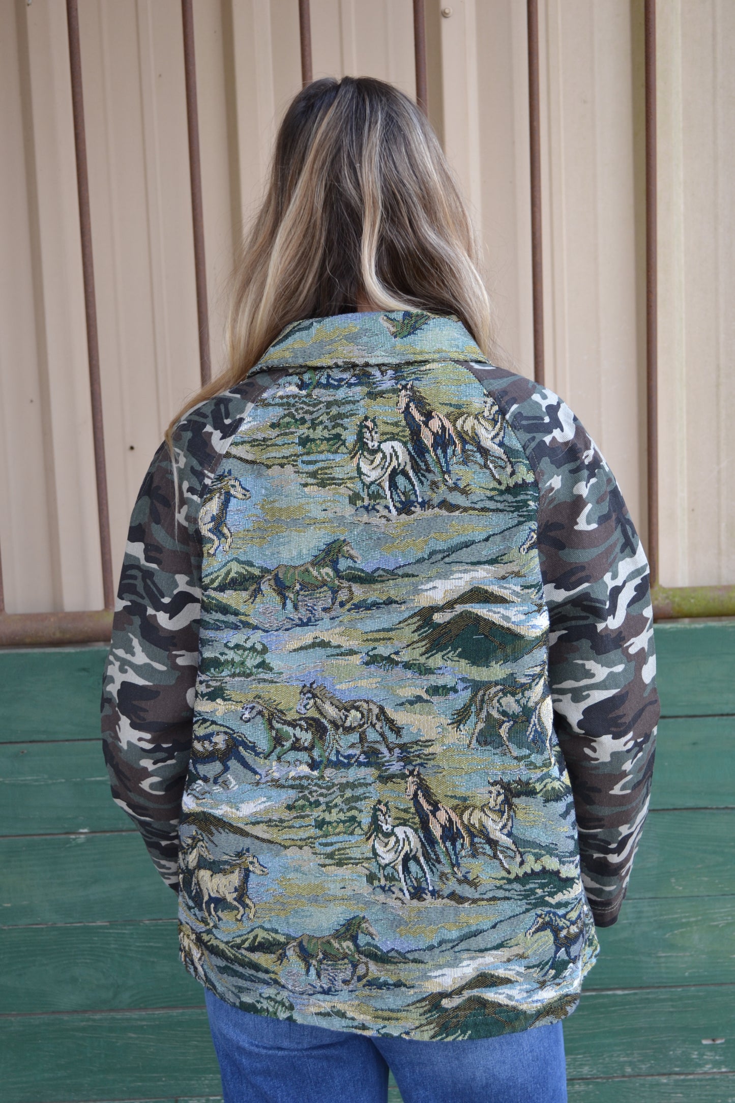The Jemma Camouflage Tapestry Jacket