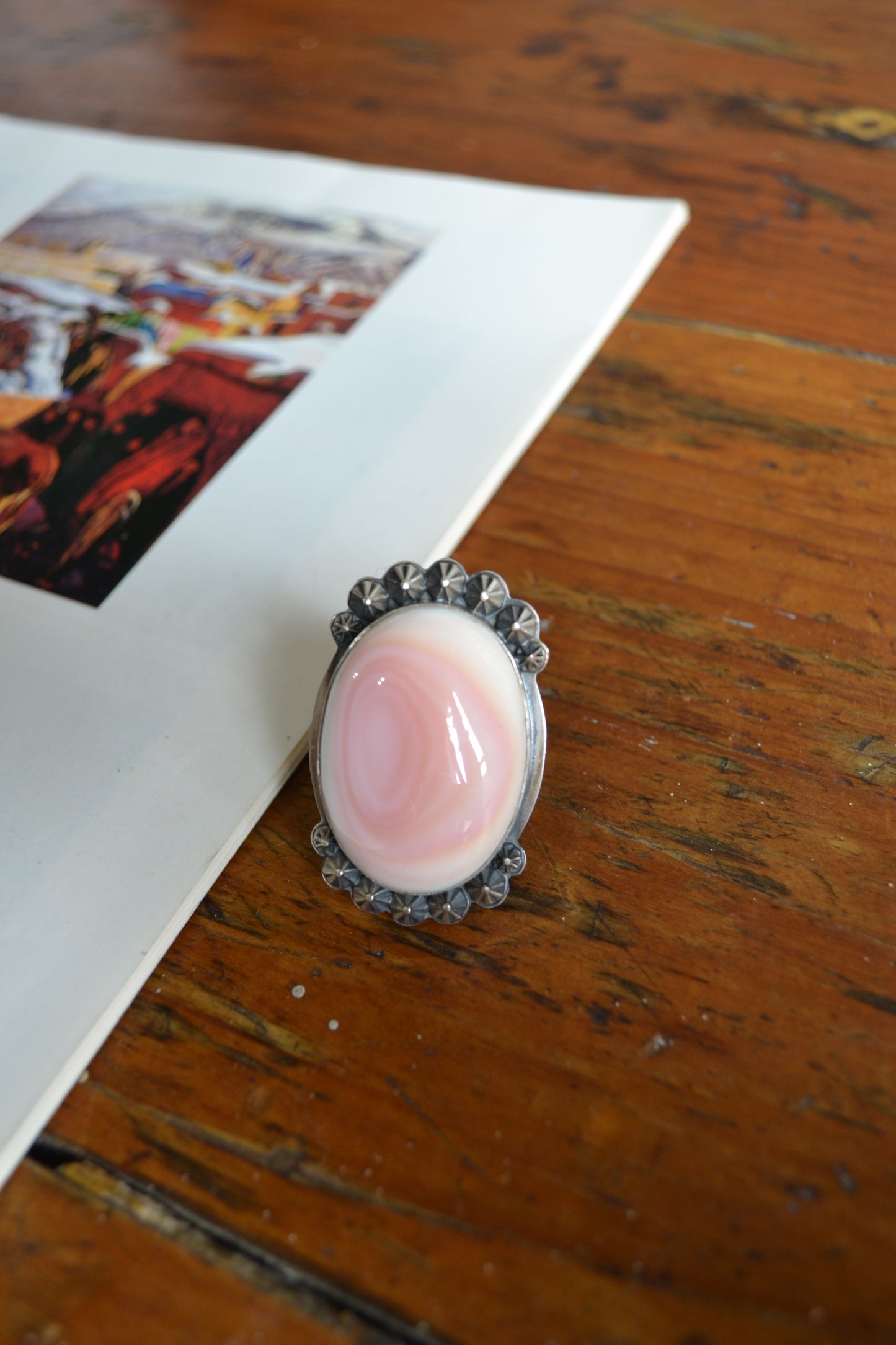 The Saia Pink Conch Ring Size 8