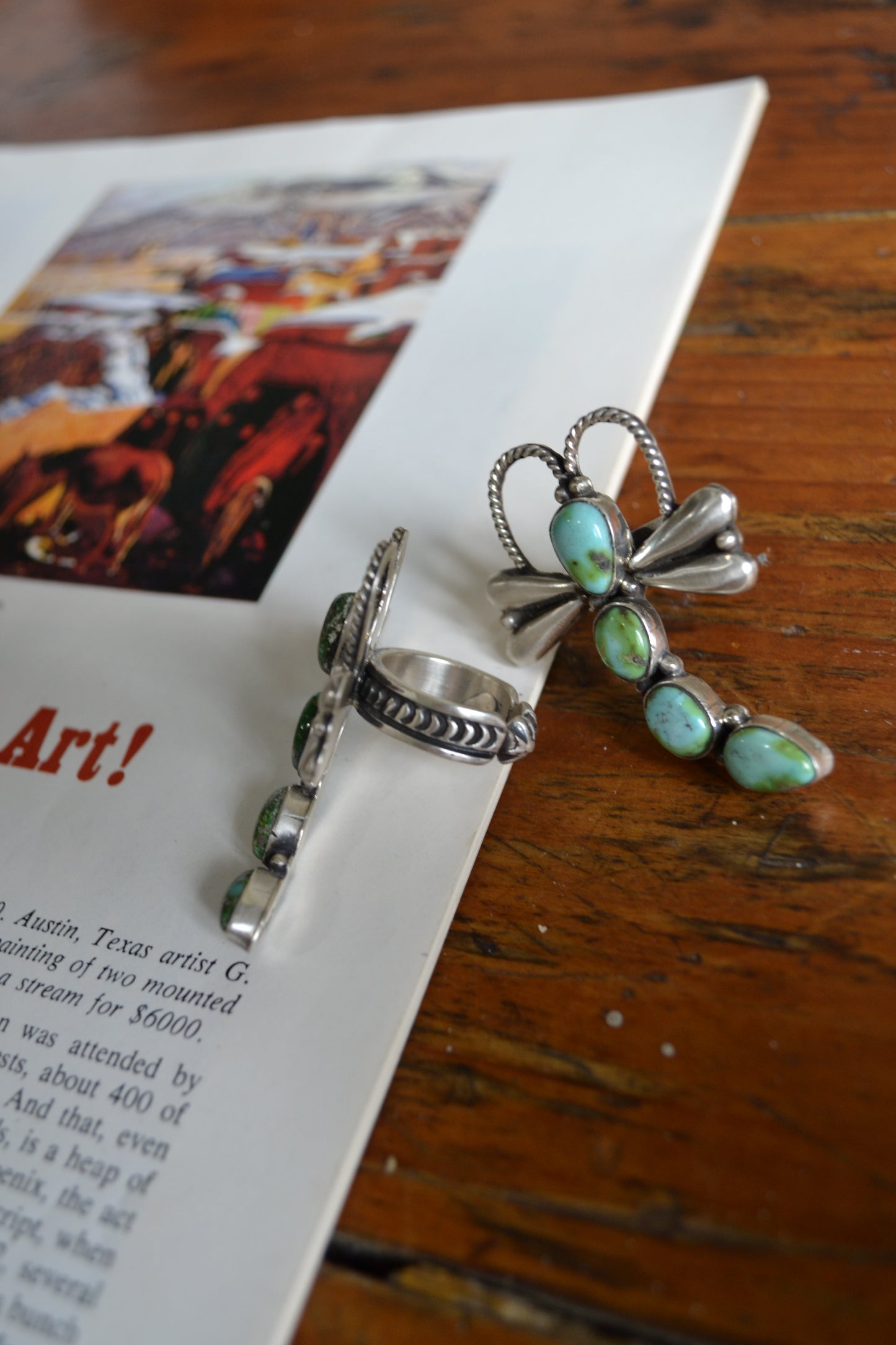 The Zion | Adjustable Sonoran Turquoise Dragonfly Ring