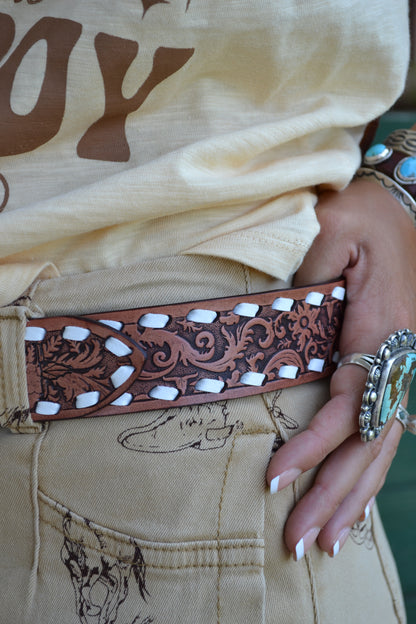 The Vega Leather Belt LARGE