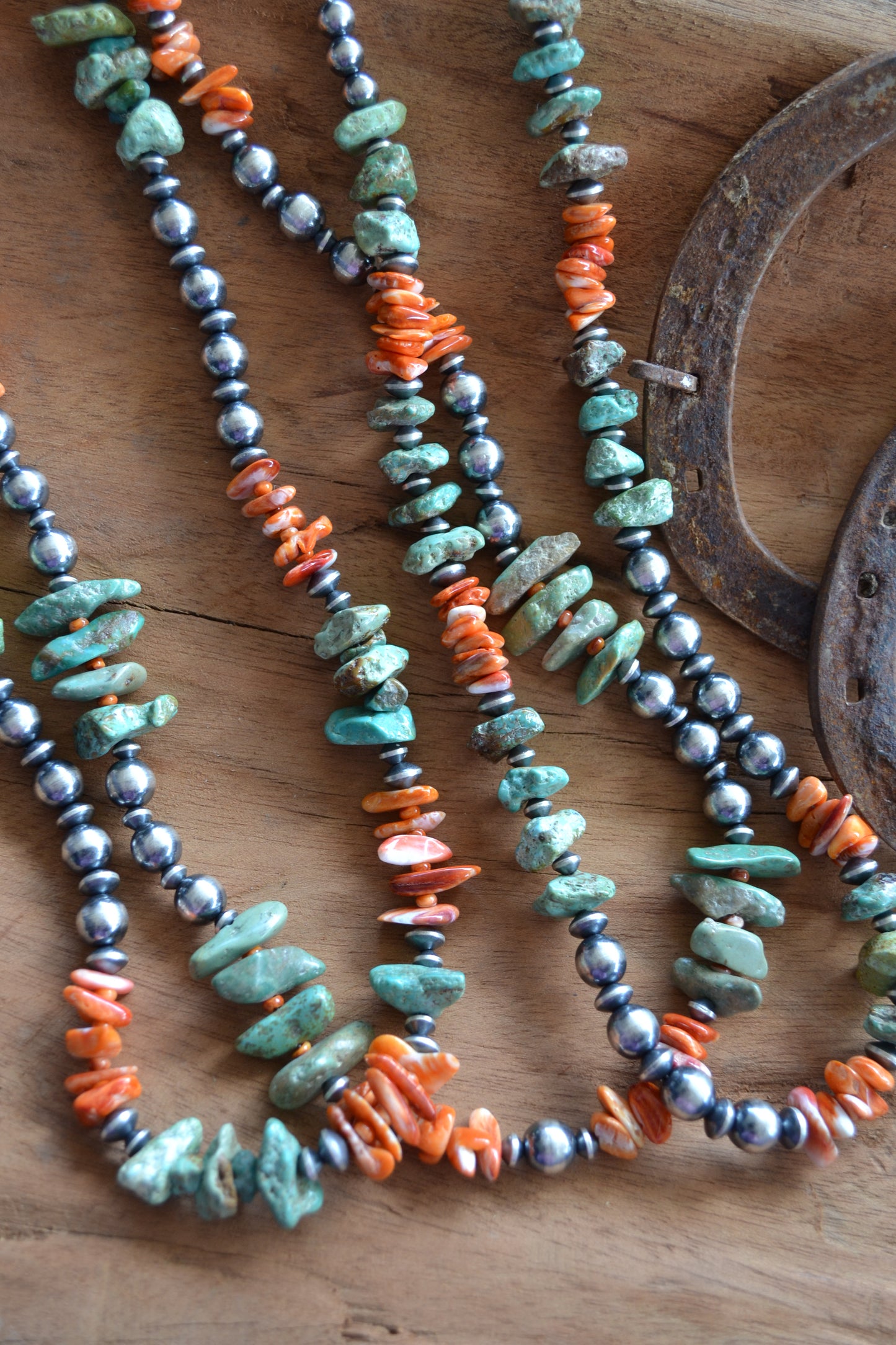 The Lamesa | Orange Spiny and Turquoise Pearls by Chimney Butte