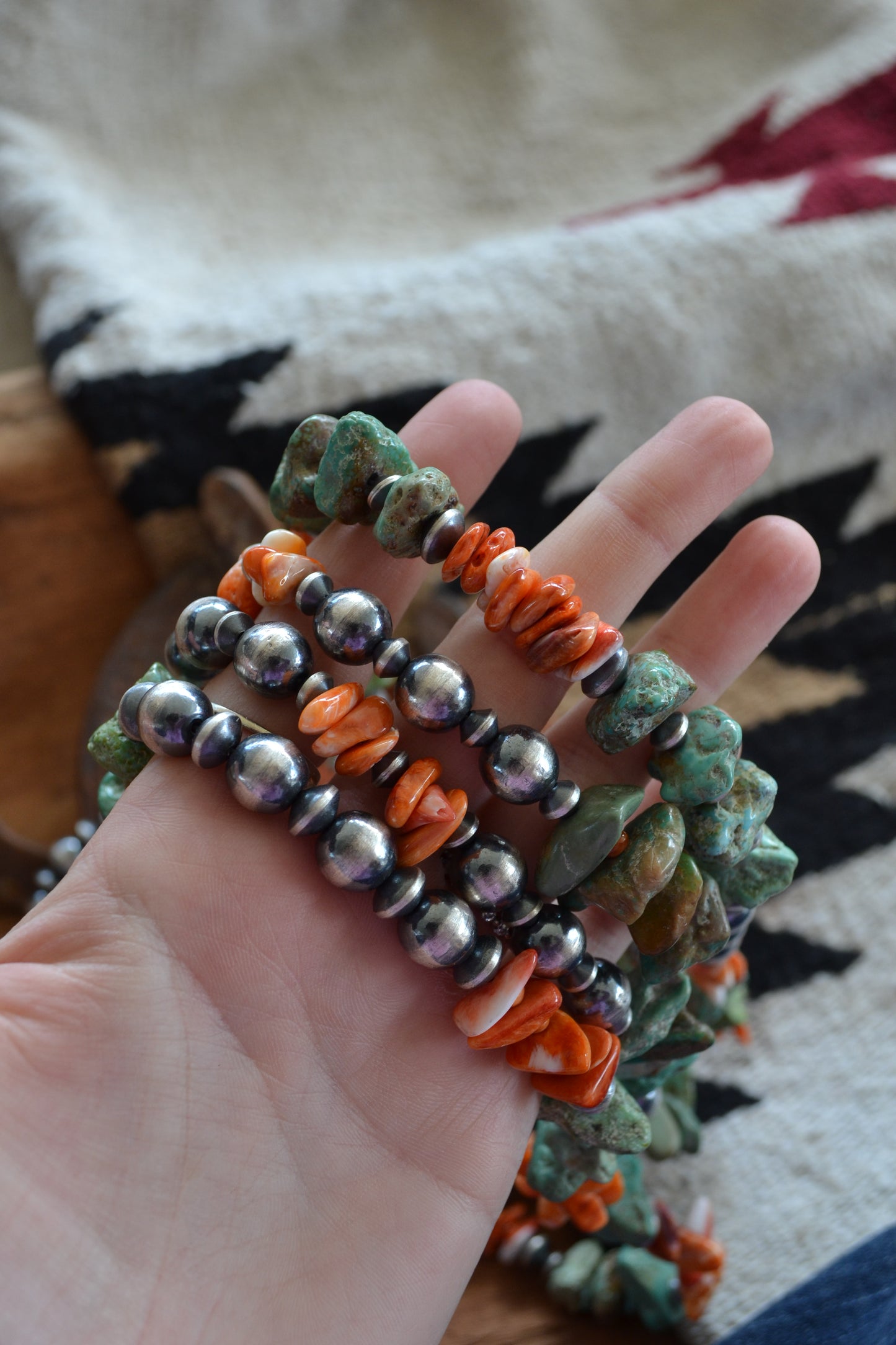 The Lamesa | Orange Spiny and Turquoise Pearls by Chimney Butte