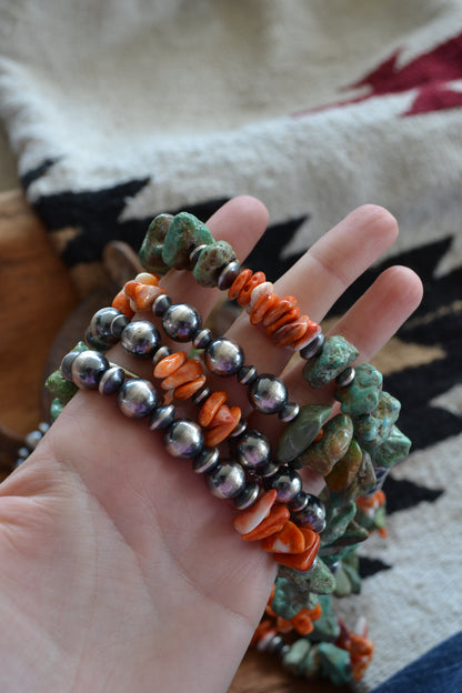 The Lamesa | Orange Spiny and Turquoise Pearls by Chimney Butte