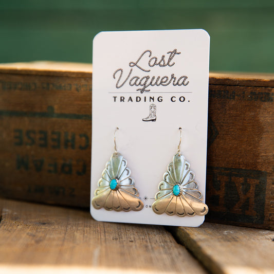 The Granada's | Vintage Turquoise Triangle Earrings