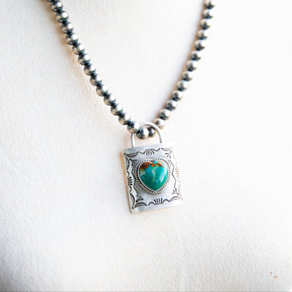The Layton | Turquoise Lock Pendants by Charles Johnson