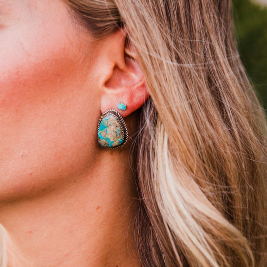 The Jude's | Kingman Turquoise Studs by Donovan Nez