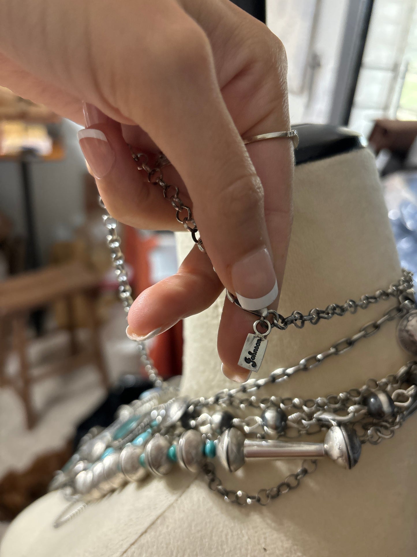 The Topeka | Sonoran Turquoise Tassel Necklace by Sally Johnson