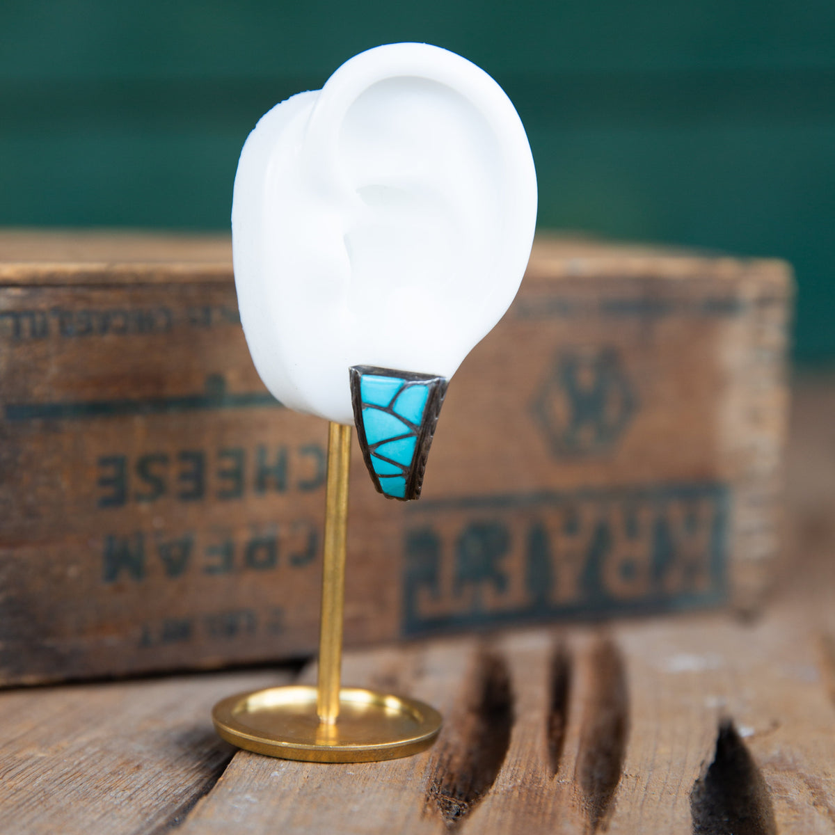 The Blaine's | Vintage Turquoise Inlay Stud Earrings