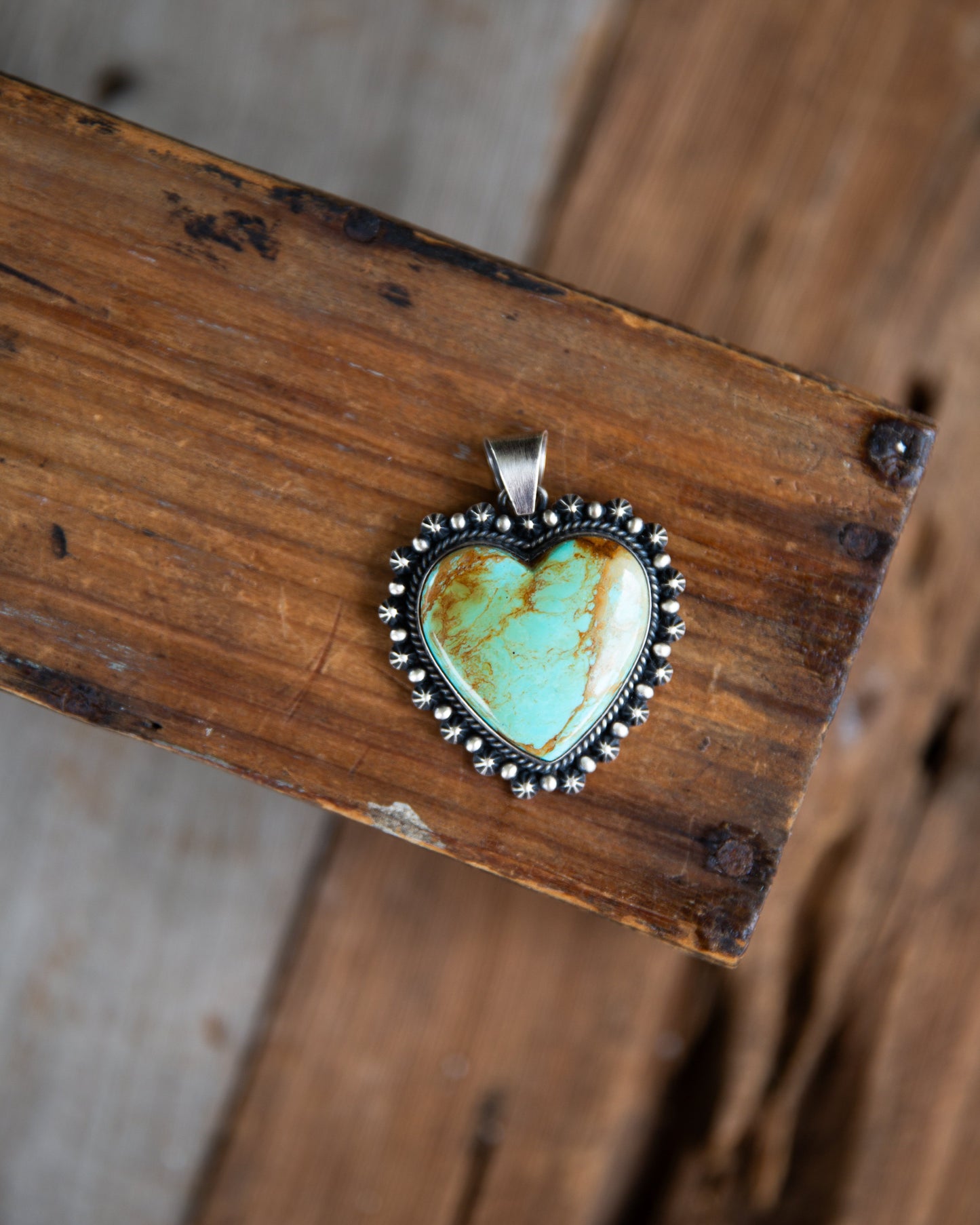 The Denning | Kingman Turquoise Heart Pendant by Murphy Platero