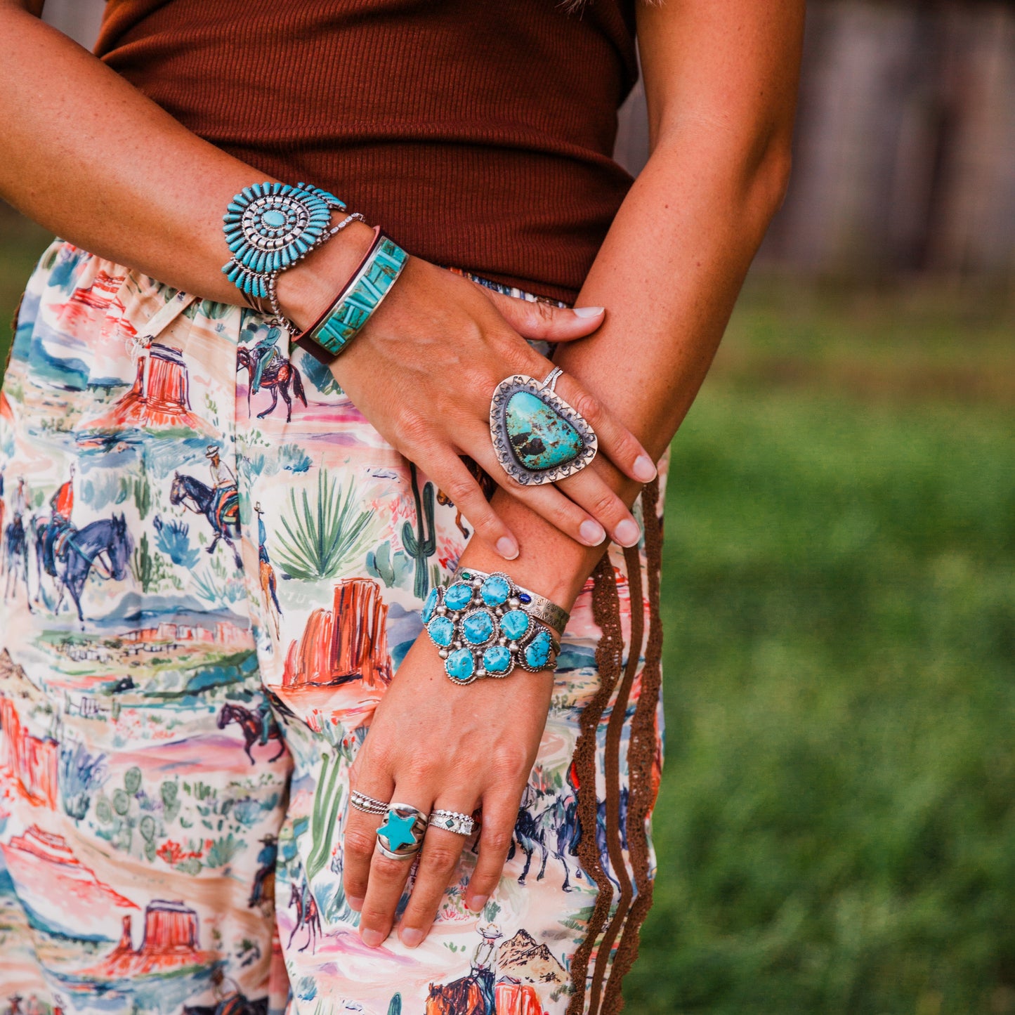 The Tularosa | Adjustable Turquoise Ring by Tawney Willie