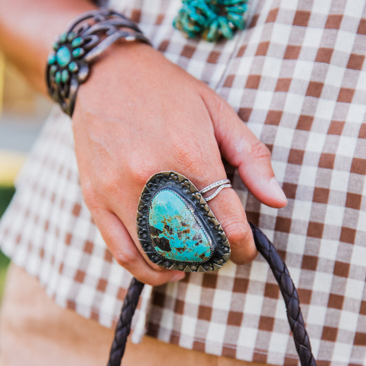 The Tularosa | Adjustable Turquoise Ring by Tawney Willie