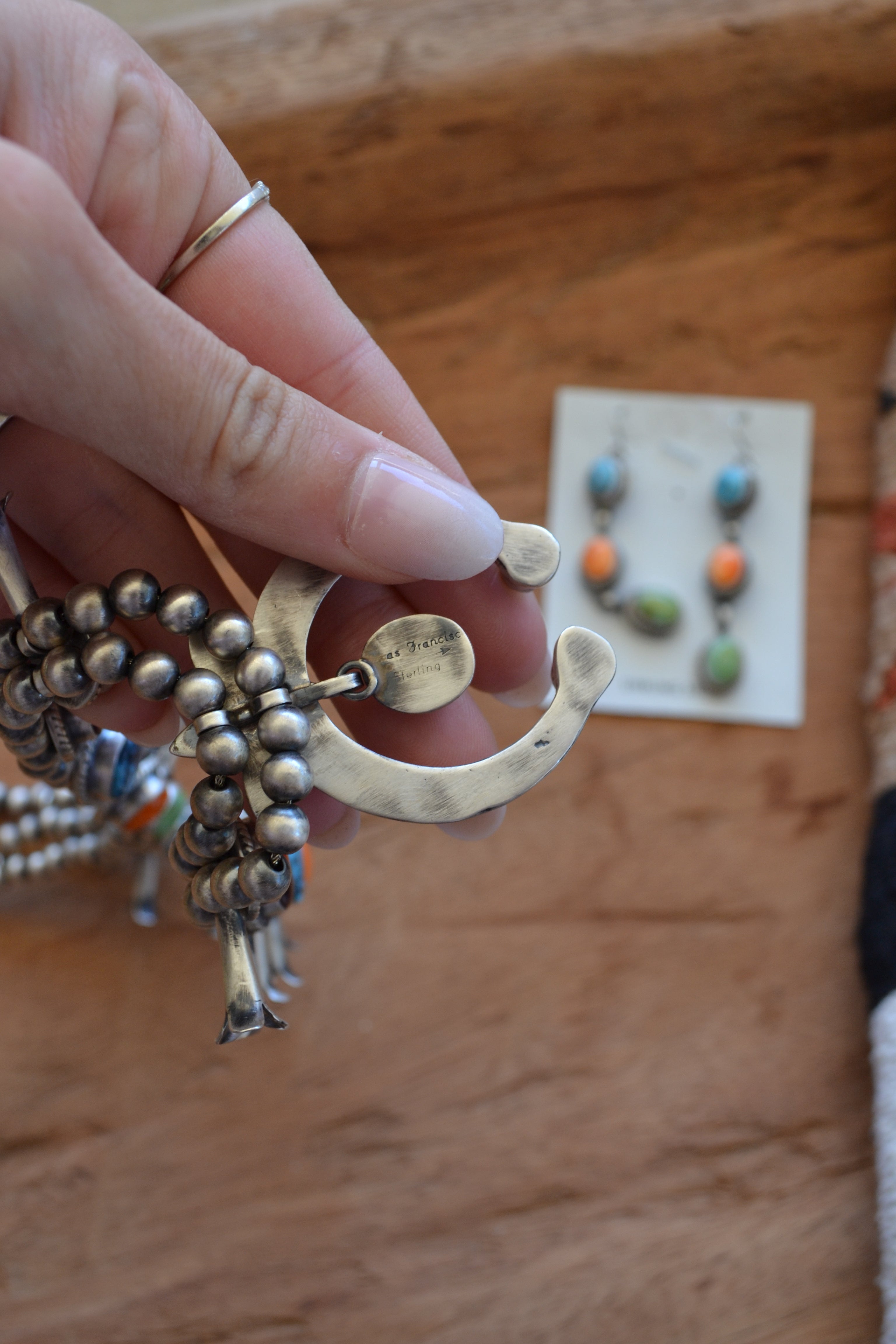 The Lonestar | Multi Stone Squash Blossom Necklace by Thomas